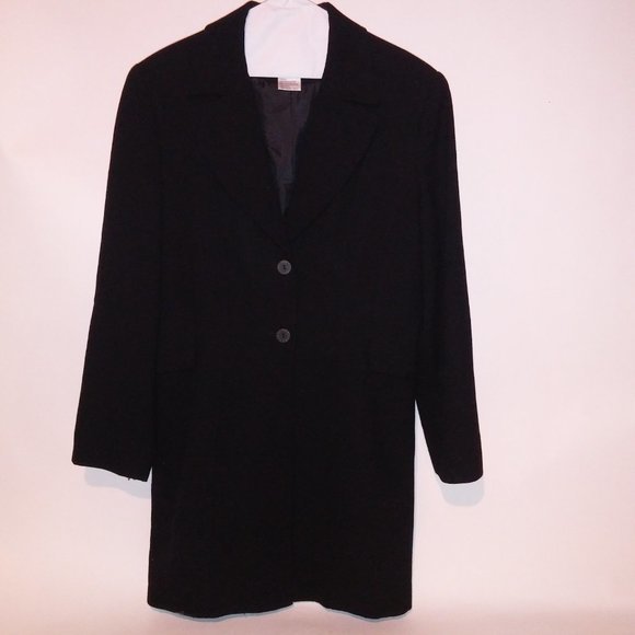 Larry Levine Suit Jacket Pants‎ Blazer & Slacks Size 8 Womens Black Solid - Picture 2 of 16